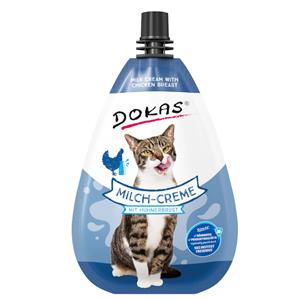 4x80g Dokas melkcrème met kipfilet kattensnacks