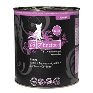 6 x 800g catz finefood Purrrr No.111 Lamb natvoer voor katten