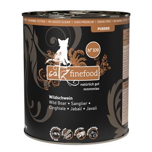 6 x 800g catz finefood Purrrr No.109 Wild zwijn natvoer voor katten