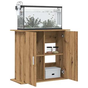 vidaxl Aquariumstandaard 81x36x73cm bewerkt hout artisanaal eikenkleur