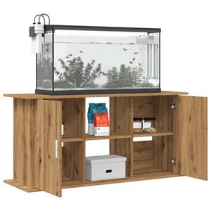 vidaxl Aquariumstandaard 121x41x58 cm bewerkt hout artisanaal eiken