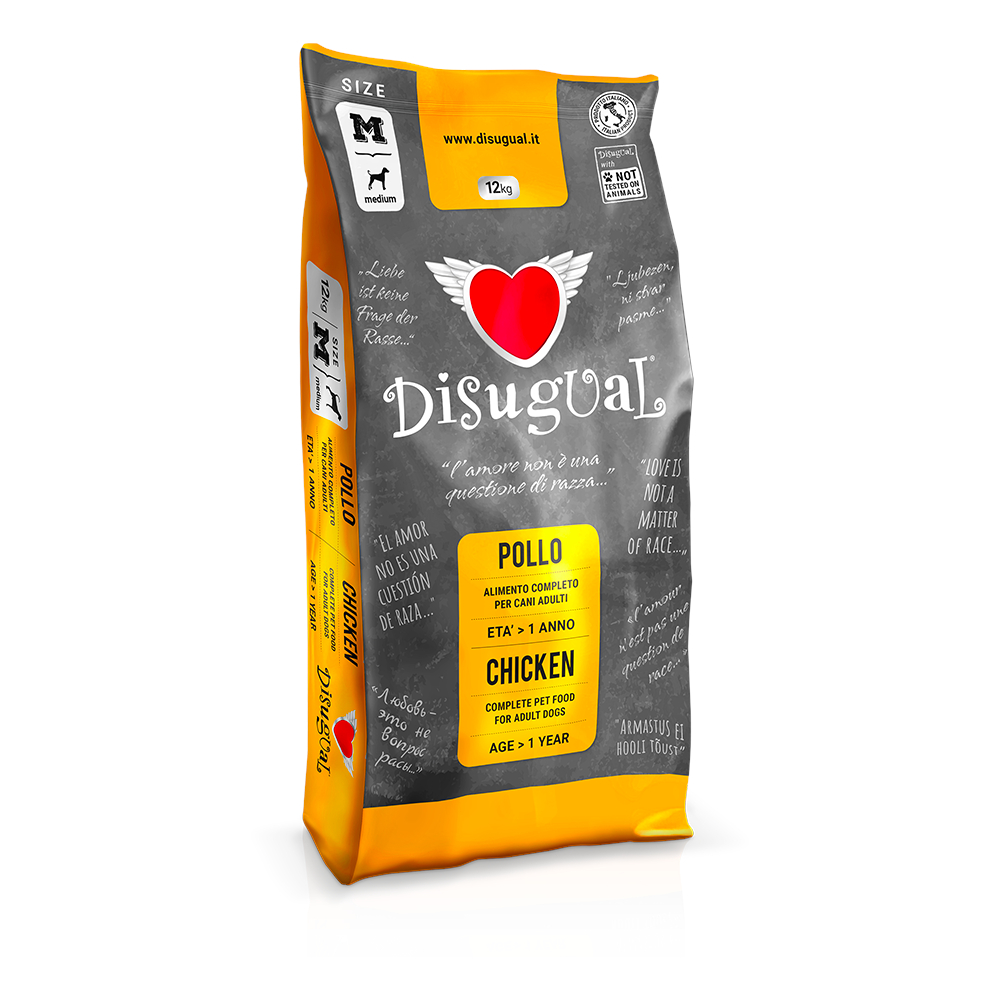 12kg Disugual Medium Adult Kip droogvoer voor honden