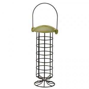Meuwissen Agro Vetbollensilo - Smart Twist Top - groen/zwart - metaal - 11 x 20 cm - vogel voedersilo voor vetbolle -