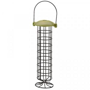 Meuwissen Agro Vetbollensilo - Smart Twist Top - groen/zwart - metaal - 11 x 30 cm - vogel voedersilo voor vetbolle -