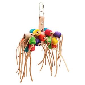 Keddoc Vogelspeelgoed Leather String 28x15x10CM
