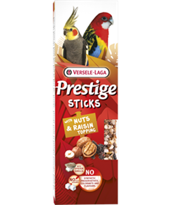 Versele-Laga Prestige Sticks Grote Parkieten 140 Gram Noten & Rozijnentopping