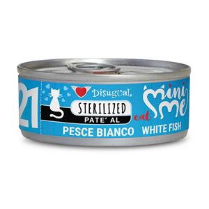 12x85g Disugual Mini-Me Gesteriliseerde witte vis natvoer voor katten