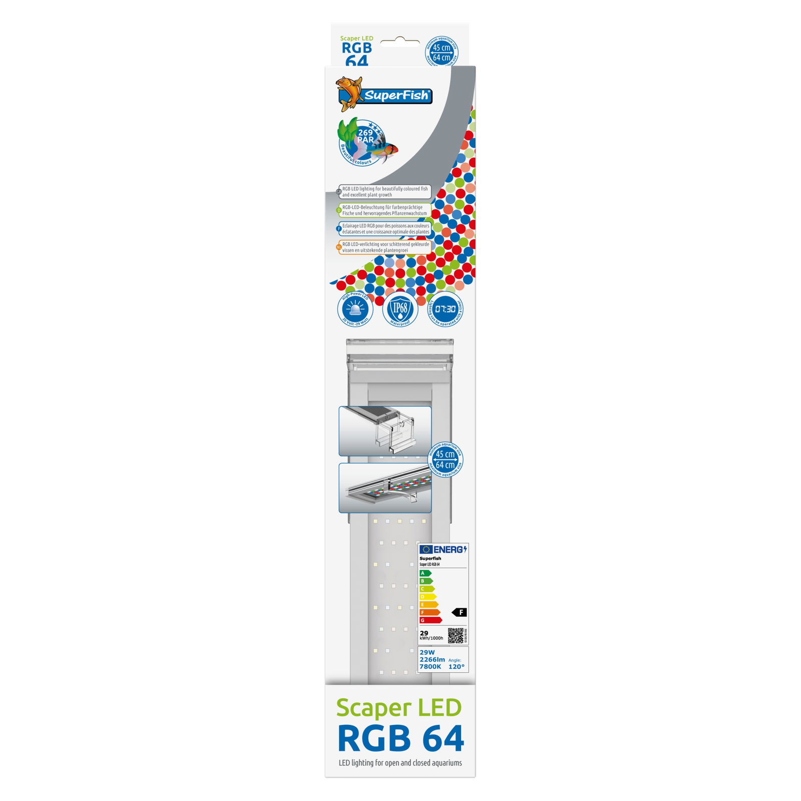 Scaper led rgb 64 cm- 29 w Superfish - Superfish