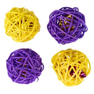 Set van 4 wilgenballen TIAKI kattenspeeltje