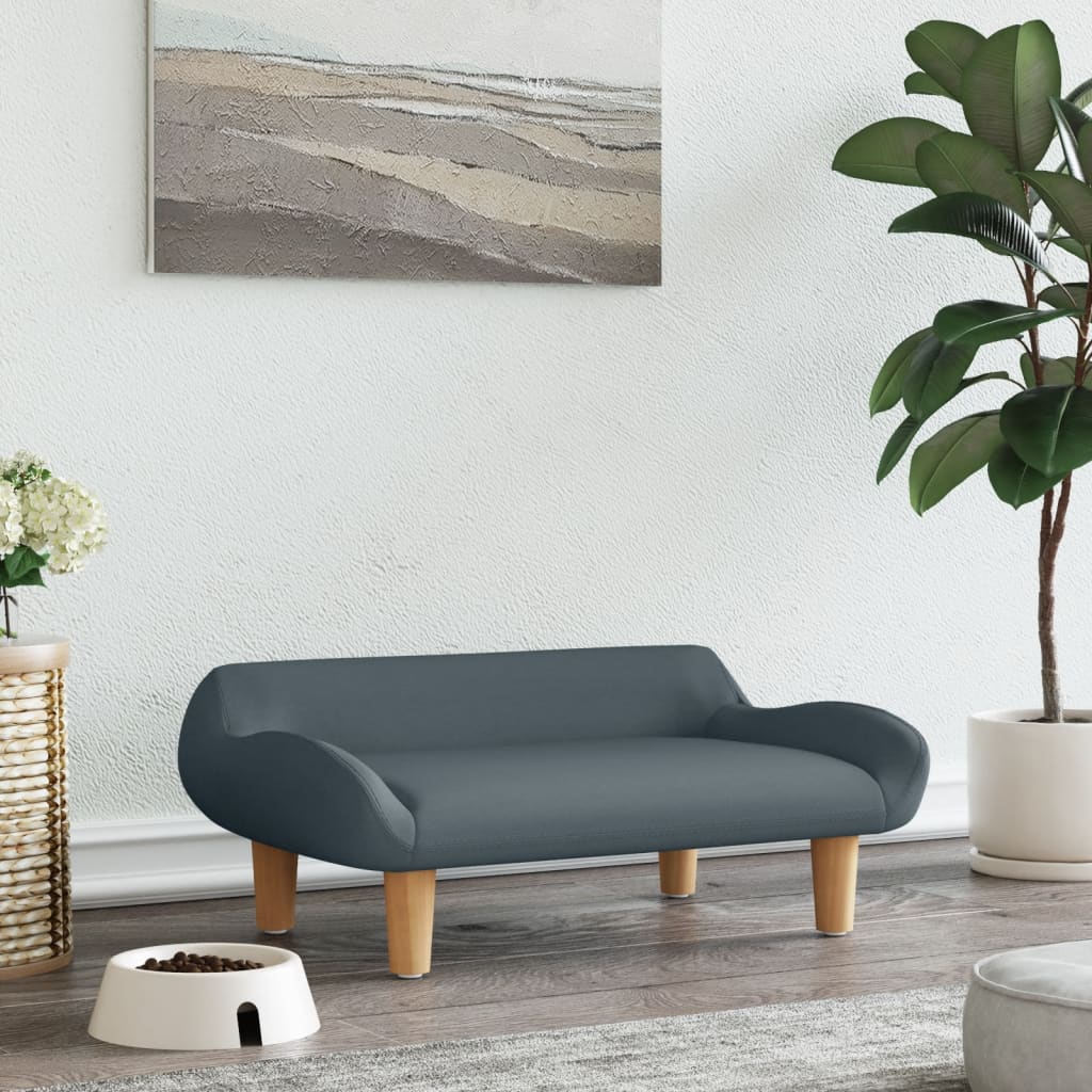 VidaXL Hondenmand 70x40x24 cm stof donkergrijs