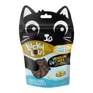 80g Lucky Lou Lucky Ones Blokjes Kip & Wild Kattensnacks