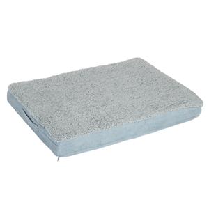 Zooplus Exclusive - S: L 72 x B 50 x H 9,5 cm (motief: hond) - Hondenkussen Memory Foam Grijs