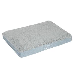 Zooplus Exclusive - L: L 121 x B 74 x H 10 cm (motief: hond) - Hondenkussen Memory Foam Grijs