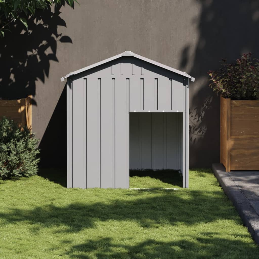 VidaXL Hondenhok met dak 117x103x123 cm gegalvaniseerd staal