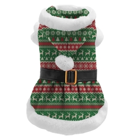 Plenty Gifts Kerst Hondenjurk Gestreept Print Rood/Groen XL XL