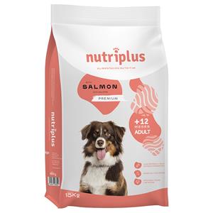 2x 15kg Nutriplus Adult Dog met zalm droog hondenvoer