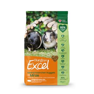 9kg Burgess Excel Adult Cavia Nuggets met Munt Caviavoer