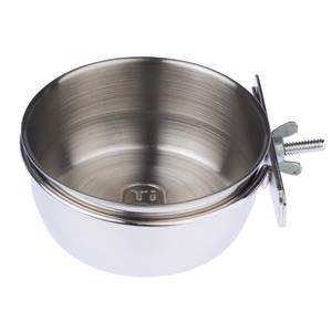 TIAKI RVS voerbak om vast te schroeven 265 ml / Ø 9,5 cm voor Vogels