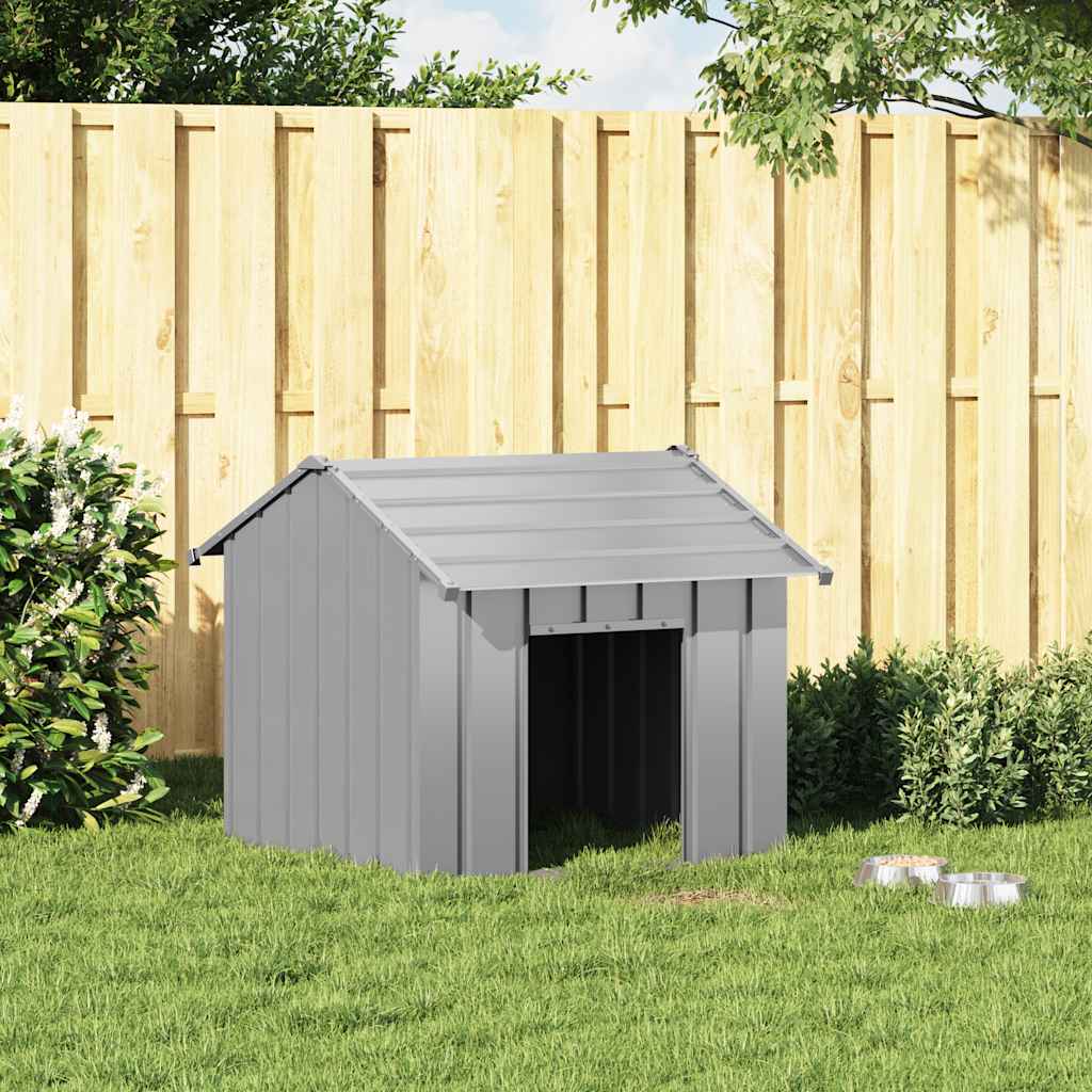 VidaXL Hondenhok met dak 85x107x81 cm gegalvaniseerd staal