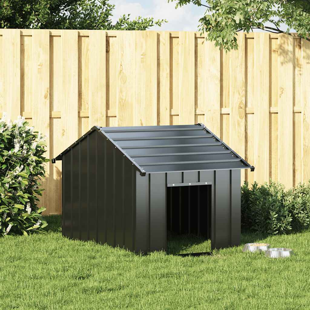 VidaXL Hondenhok met dak 83x130x85 cm gegalvaniseerd staal
