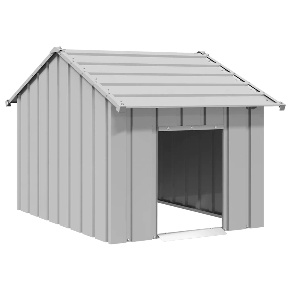 VidaXL Hondenhok met dak 83x130x85 cm gegalvaniseerd staal