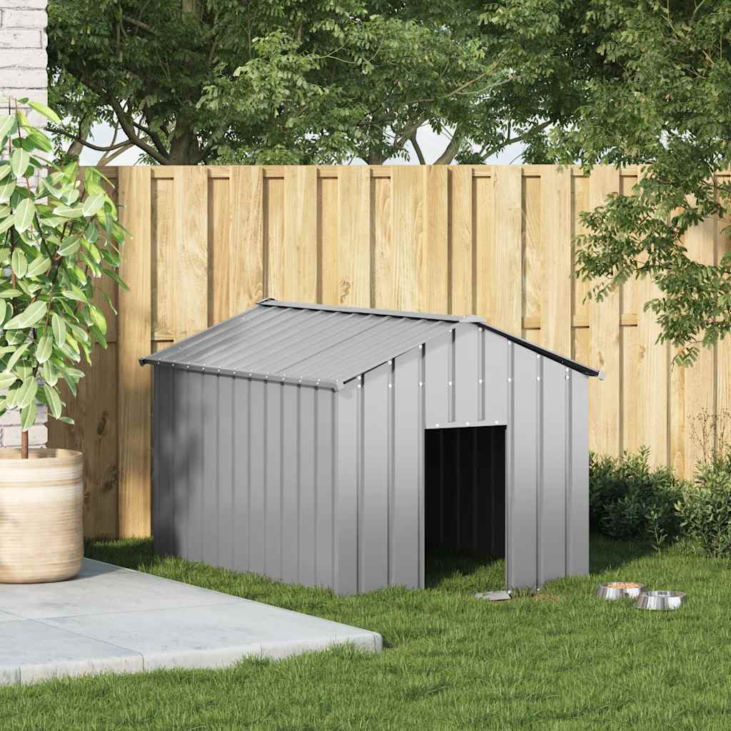 VidaXL Hondenhok met dak 113x153x101 cm gegalvaniseerd staal