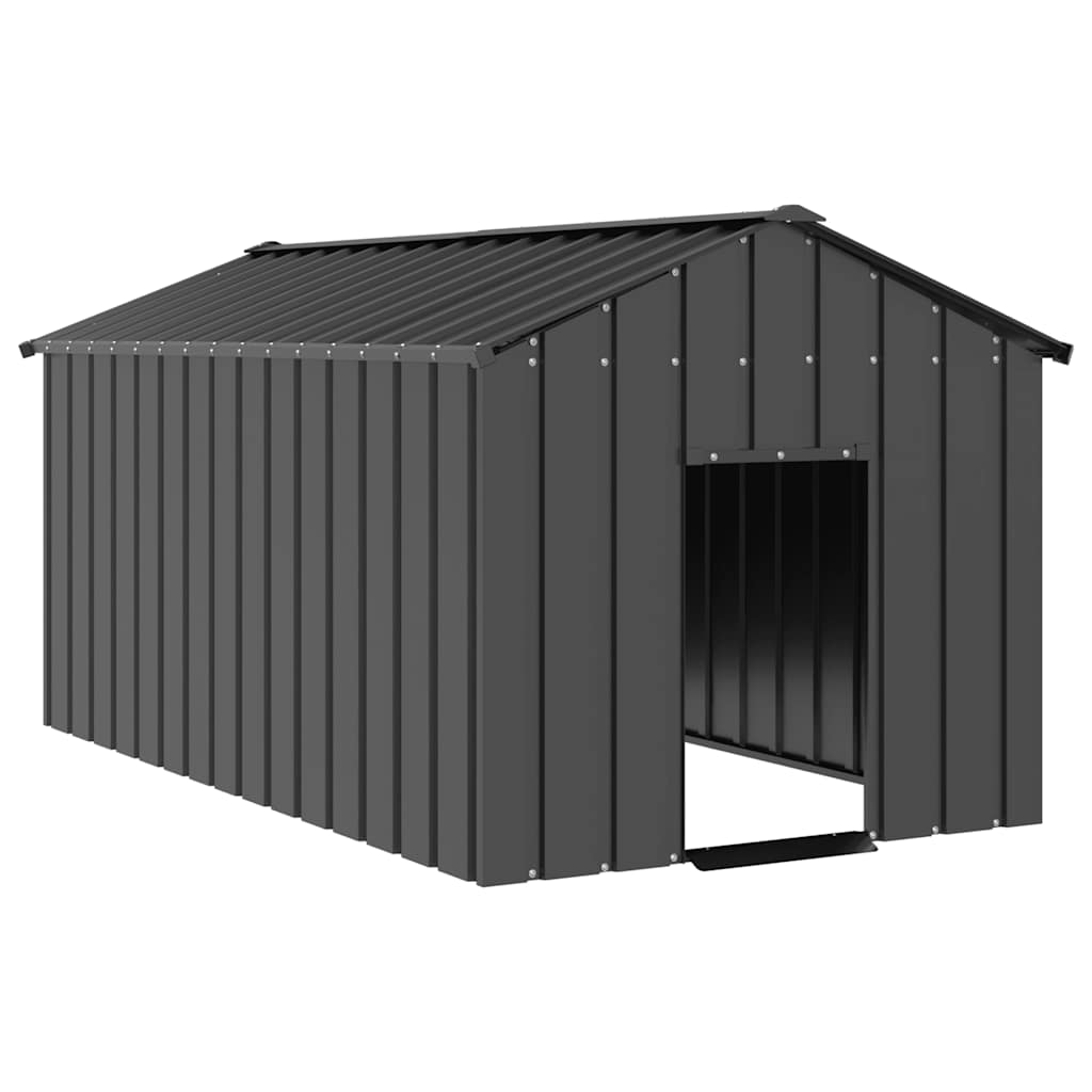 VidaXL Hondenhok met dak 114x202x101 cm gegalvaniseerd staal
