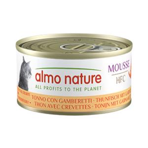 6x70g Almo Nature HFC Cat Mousse tonijn met garnalen natvoer voor katten
