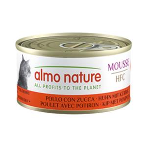6x70g Almo Nature HFC Cat Mousse Kip met Pompoen natvoer voor katten