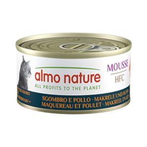 6x70g Almo Nature HFC Cat Mousse Makreel en Kip natvoer voor katten