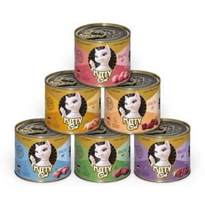 6x200g Kitty Cat Adult Pate Mix I (6 soorten) nat kattenvoer