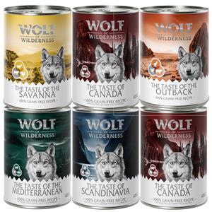 6x400g Adult The Taste Of - Wolf of Wilderness graanvrij natvoer honden