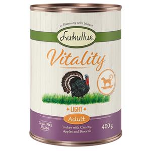 6x800g Lukullus Vitality Light Honden Natvoer