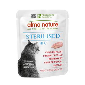 6x 50g Almo Nature HFC Sterilisede Kipfilet natvoer voor katten
