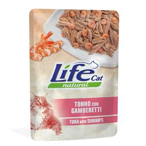 6x70g Life Cat Natural Adult Tonijn met Garnalen Kattenvoer Wet