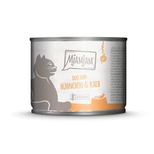 6x 200g MjAMjAM Duo Kip & Kalf nat kattenvoer
