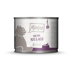 6x 200g MjAMjAM Duo Kalkoen & Wild nat kattenvoer
