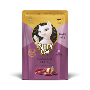 6x85g Fazant & Eend Kitty Cat Pate natvoer voor katten