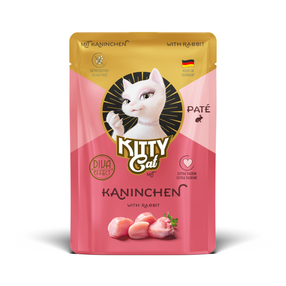 6x85g Konijn Kitty Cat Pate natvoer voor katten