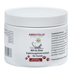 600 tabletten Ambivitalis All-In-One aanvullende voeding voor honden