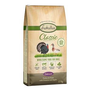 12 kg Lukullus Classic Senior Kalkoen & Eend Graanvrij Honden Droogvoer