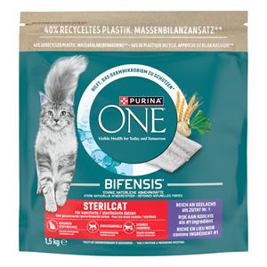 3x1,5kg PURINA ONE SterilCat Koolvis droogvoer voor katten