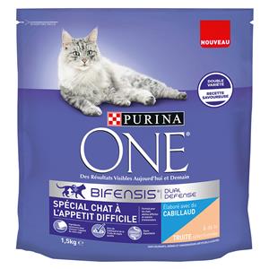 1.5 kg Purina One Selective Palate Kabeljauw & Forel droog kattenvoer