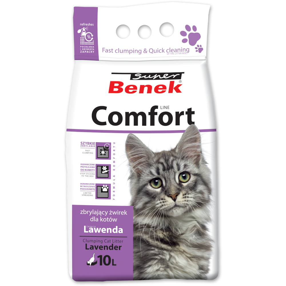 Voordeelpakket: 2x10l Super Benek Comfort Lavendel kattenbakvulling
