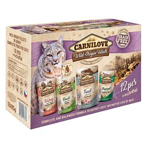 Carnilove Wild Origin Fillets 12 x 85 g - Mixpaket (4 Sorten)
