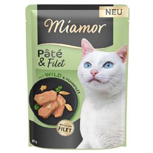 10x85g Miamor Pâté & Filet Wild natvoer voor katten