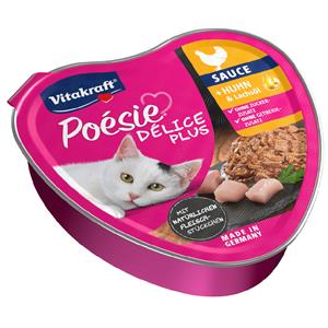 12x85g Vitakraft Poésie Délice Plus Kip natvoer voor katten