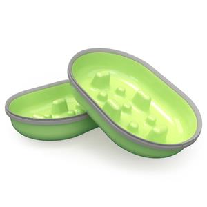 SureFeed Microchip Voerautomaat - 2x SureFeed vervangingskommen voor Slow-Feeding, 375 ml, groen