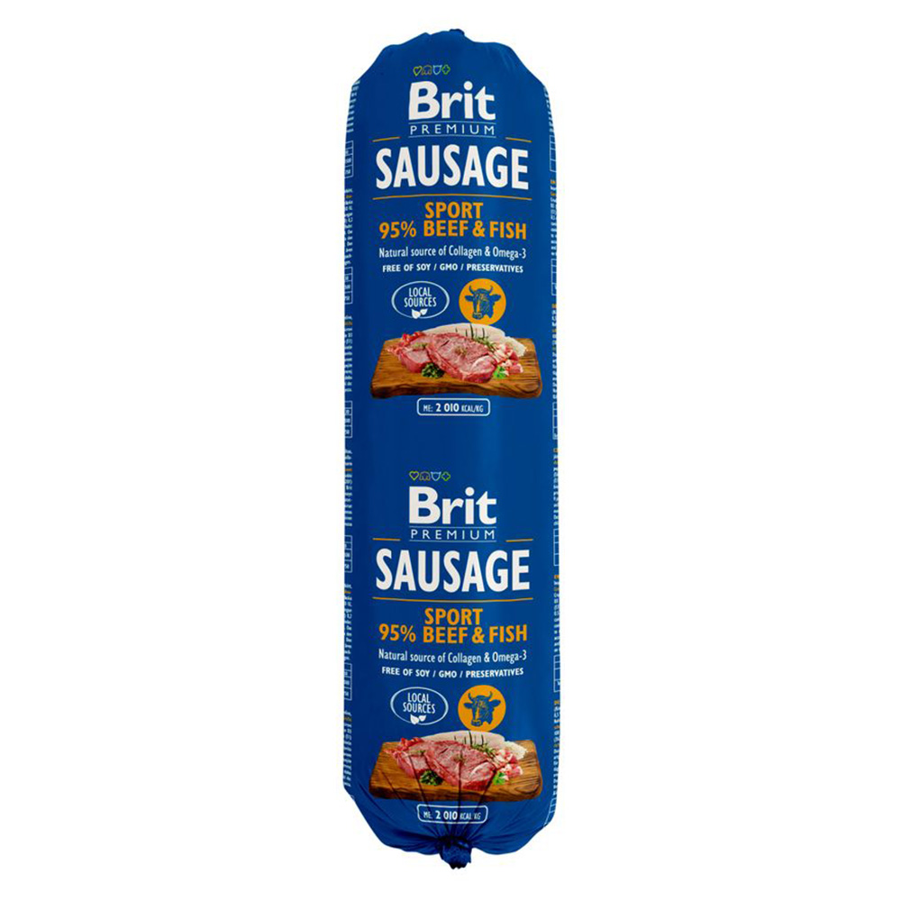 Brit Premium Brit Sausage natvoer - Rund & Vis (24 x 800 g)