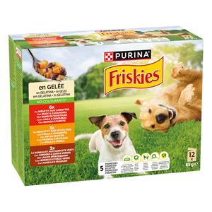 12x85 Friskies Adult in gelei met rundvlees, kip Lam nat hondenvoer
